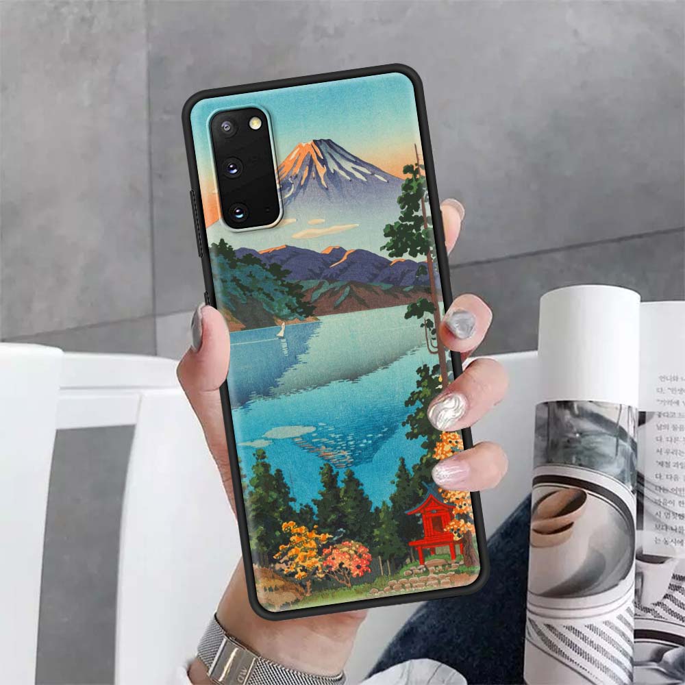 Soft Phone Case For Samsung Galaxy Note 20 Ultra 10 Lite S10 Plus S20 FE 5G 9 8 Back Cover S21 Funda Japanese Style Art Japan