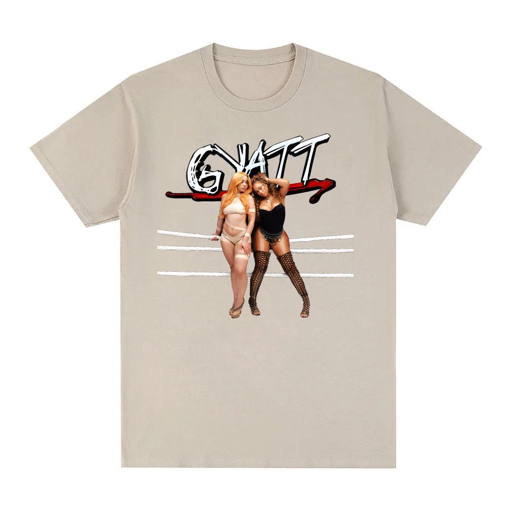 Gyatt -Latto & Ice Spice 2025NOVÉ Tričko Letní Rukáv 100% Bavlna Tričko Grafický Potisk Tričko Moletom HipHop Oblečení