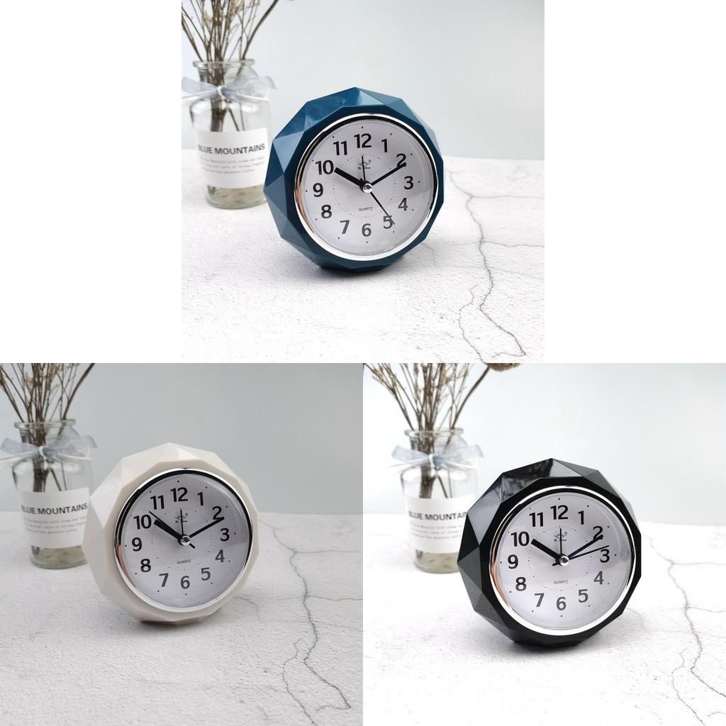 Diamond Faceted Bedside Alarm Clock With Dual Ringtones For Home Decor And Silent Mode