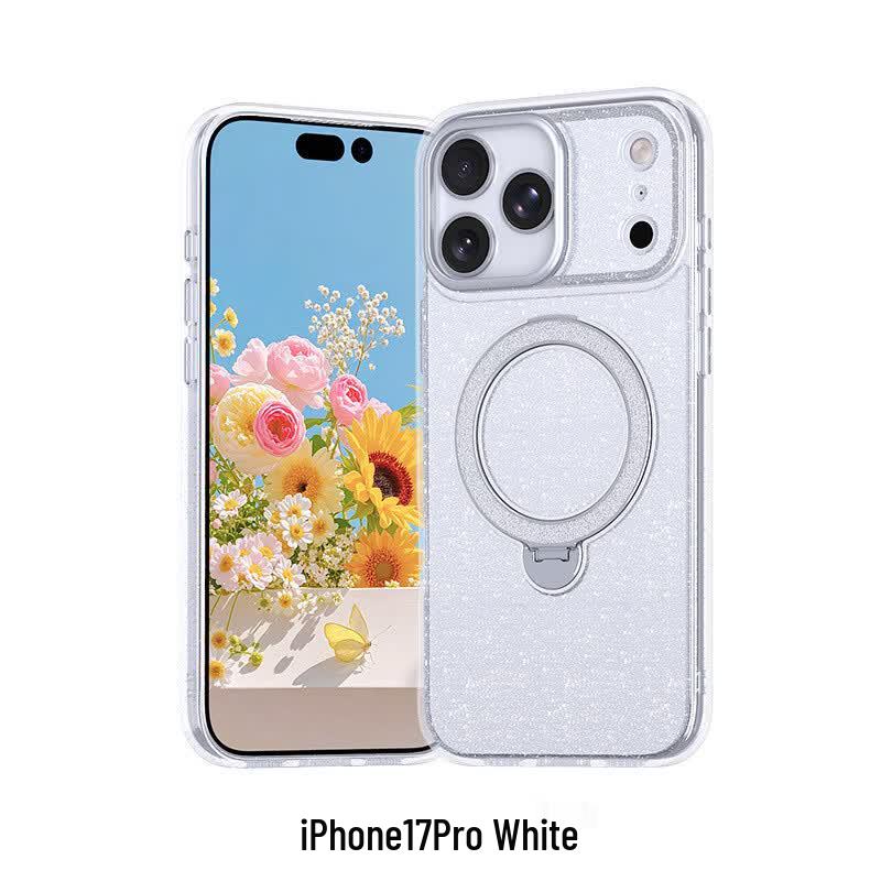 CAXITON Glitter Magnetic Rotating Stand Phone Case for iPhone 17 Pro