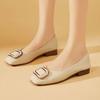 New square head single shoes autumn French Xiaoxiangfeng Xian gentle flat shoes shallow mouth soft sole Doudou shoes