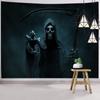 Dark Halloween Horror Tapestry Scared of Zombies Wall Hanging Witch Mysterious Woman  Home Decor Holiday Backdrop