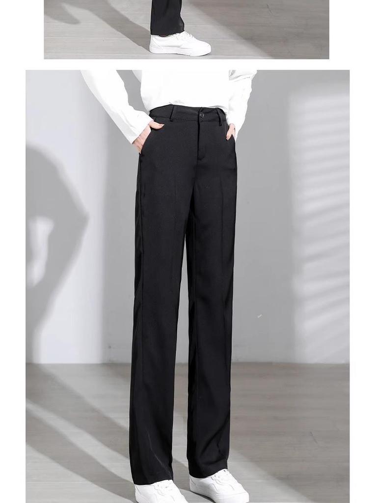 Spring 2024 Women's High-Waisted Slimming Loose Wide-Leg Suit Pants