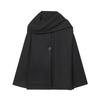 Cappotto Lungo da Donna in Misto Lana con Collo a Sciarpa Vestibilità Regolare Inverno 2026 Capospalla Oversize