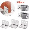 20pcs Stainless Steel L-Shaped Corner Code 90 Degree Laminated Furniture Plate Hardware Right Angle Bracket Cabinets Small