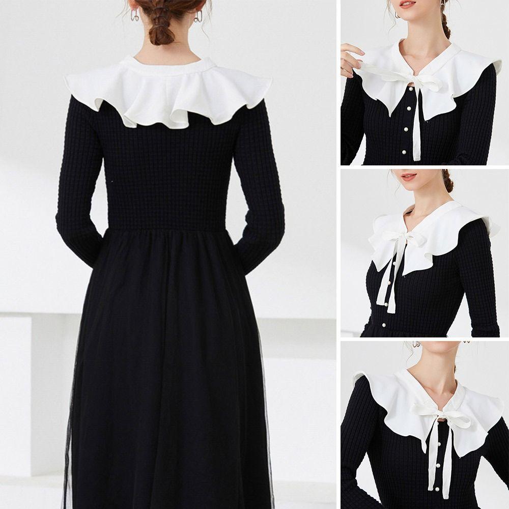 

Fashion Chiffon Classic Detachable Lapel Shirt Fake Collar Blouse False Collar Clothes Accessories 8