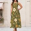 Ärmelloses Maxikleid für Damen in Übergröße mit Cut-Out