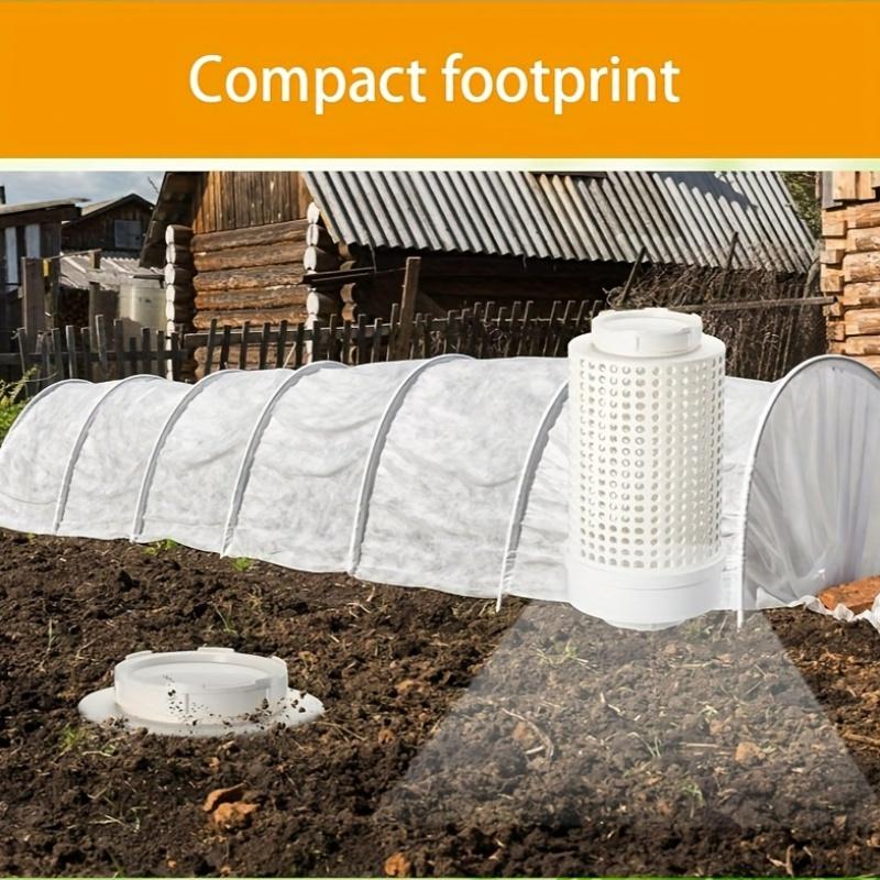 1 buc. Recipient de compost din plastic alb pentru râme, cu găuri și capac - Ideal pentru deșeuri organice, potrivit pentru grădini, curți, terase de legume