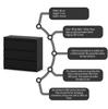Black Chest Of Drawers 80 Cm 3 S Tv Cabinet Furniture For Living Room Bedroom