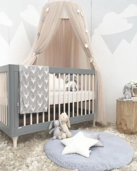 Mosquito Net Hanging Tent Star Decoration Baby Bed Crib Canopy Tulle Curtains for Bedroom Play House Tent for Children Kids Room
