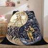 JoJo's Bizarre Adventure Flannel Blanket, Cartoon Print for Bedroom Accessories, Warm Throw for Chairs, Portable Travel_LIAN