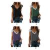 Women T Shirt V Neck Lace Sleeveless Casual Tops