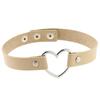 Punk Leather Neck Chain Collar Heart Love Jewelry Female Neck Clavicle Chain