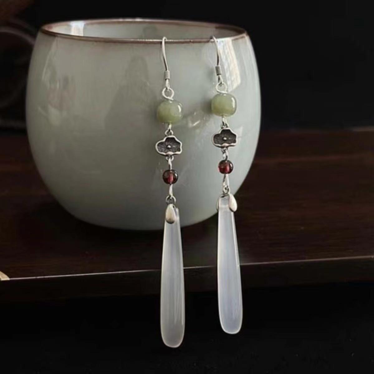 

Серьги-кисточки в стиле ретро: Высококачественные аксессуары в китайском стиле для женщин-чонсам