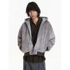 Blaexit American Retro Reversible Hooded Cotton Jacket for Men, Winter Thickened Woolen Coat