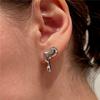 Fashion Sliver Color Water Drop Earrings For Women Vintage Punk Metal Irregular Personality Earrings Jewelry