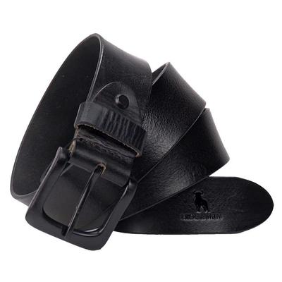 Jacobs Leather Handmade Belt for Men (Ebony M1 Black; Free Size)