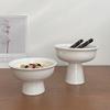 Minimalist Ceramic Pedestal Dessert Bowl