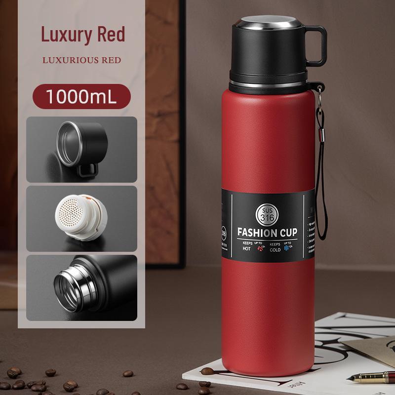 Portable Large-Capacity Double-Wall Insulated Stainless Steel Water Cup