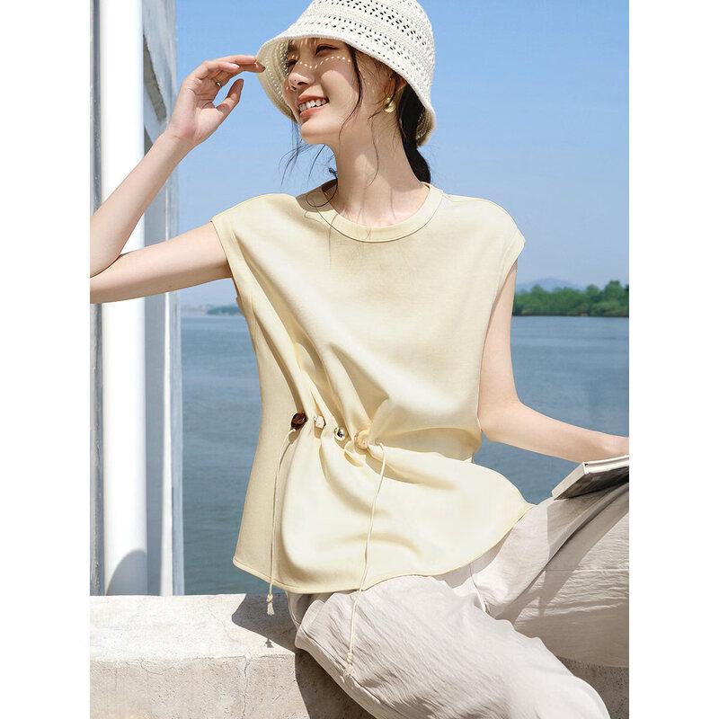 XWI Women s Cotton Drawstring Short Sleeve T-Shirt S