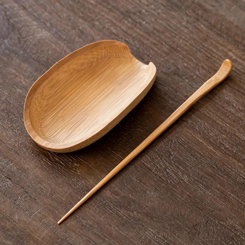 Natuurlijke Bamboe Theeschep Handgemaakte Koffietools Vintage Thee Accessoires Set Chahe Cha Ze Theenaald Hoge Kwaliteit Theeservies Set