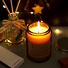 Scented Candle Gift Box English Pear & Freesia Aromatherapy Cube Candle Dry Fruit Decor Home Fragrance Holiday Present Black Box Kit
