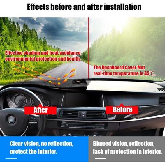 Anti-Slip Fits -2024 2025 Ford Explorer Car Dashboard Cover Pad Dash Mat