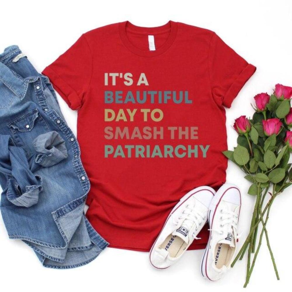Smash The Patriarchy Shirt Feminist Equal Rights T Shirt Girl Power Print Casual Short Sleeve Women Tshirts