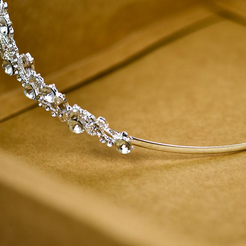 Brautkrone Stirnband Stirnband Legierung Haarschmuck Strahlendes Diamant-Stirnband Voll Diamanten Prinzessin Luxus Brautkrone