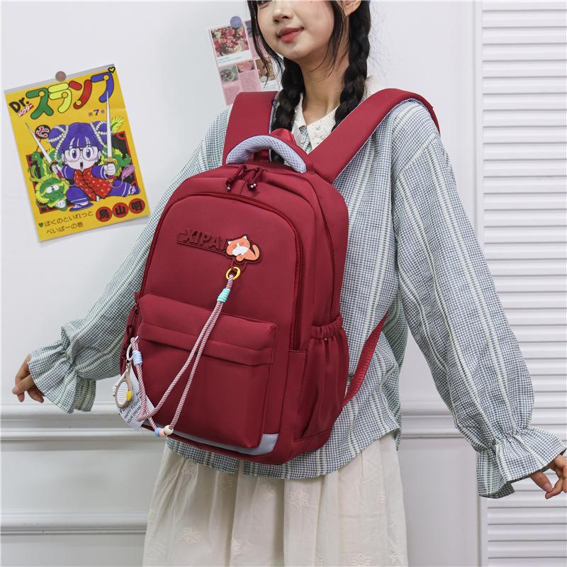Schoolbag Simple and Versatile High-value Backpack Women's Light and Fashionable Large-capacity Schoolbag Short Trip Daily Commuter Backpack