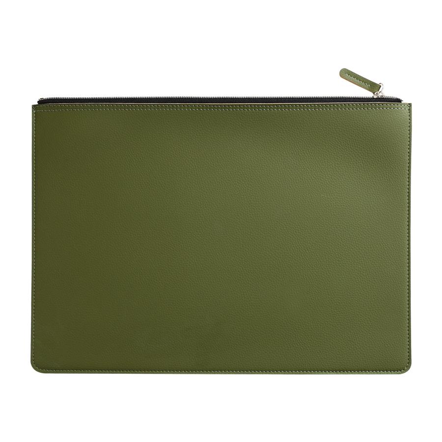 A4 Leather Zipper Bag in Multiple Colors Business Briefcase PU Document Bag for Professional Use