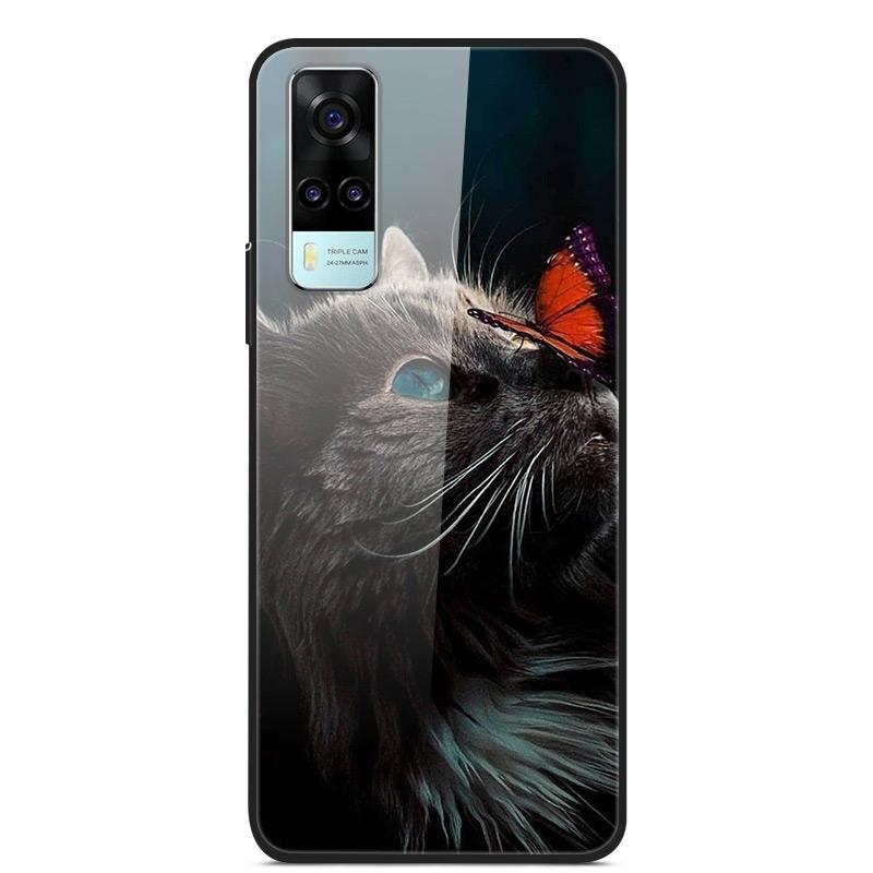Tempered Glass Case For Vivo Y31 Y51 Case Soft Silicome Bumper For Vivo Y51 Y31 Phone Case Hard Glass Back Cover Y 31 Y 51 Funda