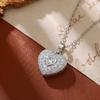 Precious Heart-shaped Pendant Necklace, Elegant and Versatile Titanium Steel Necklace