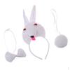 Kids Animal Rabbit Bunny Costume Kit Ear Headband Tie Tail Fancy Dress White