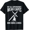 NEW LIMITED Funny Jesus Superhero Design Jesus Christ Cross T-Shirt