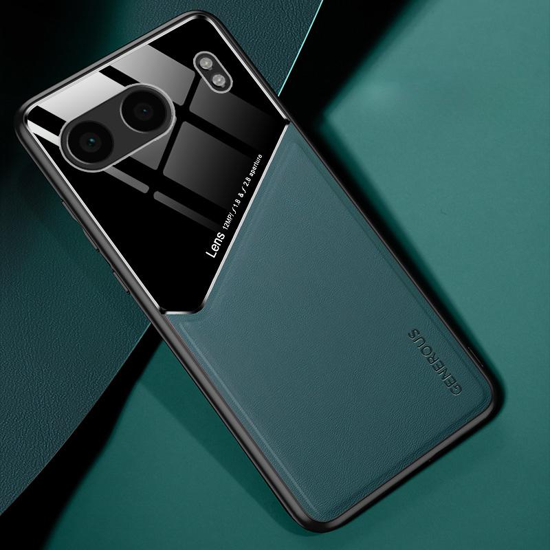 

Кожаный чехол с текстурой для OnePlus Nord 4 5G с автомобильным магнитным держателем-присоской Coque Fundas Capa OnePlus Nord 4 5G зелёный