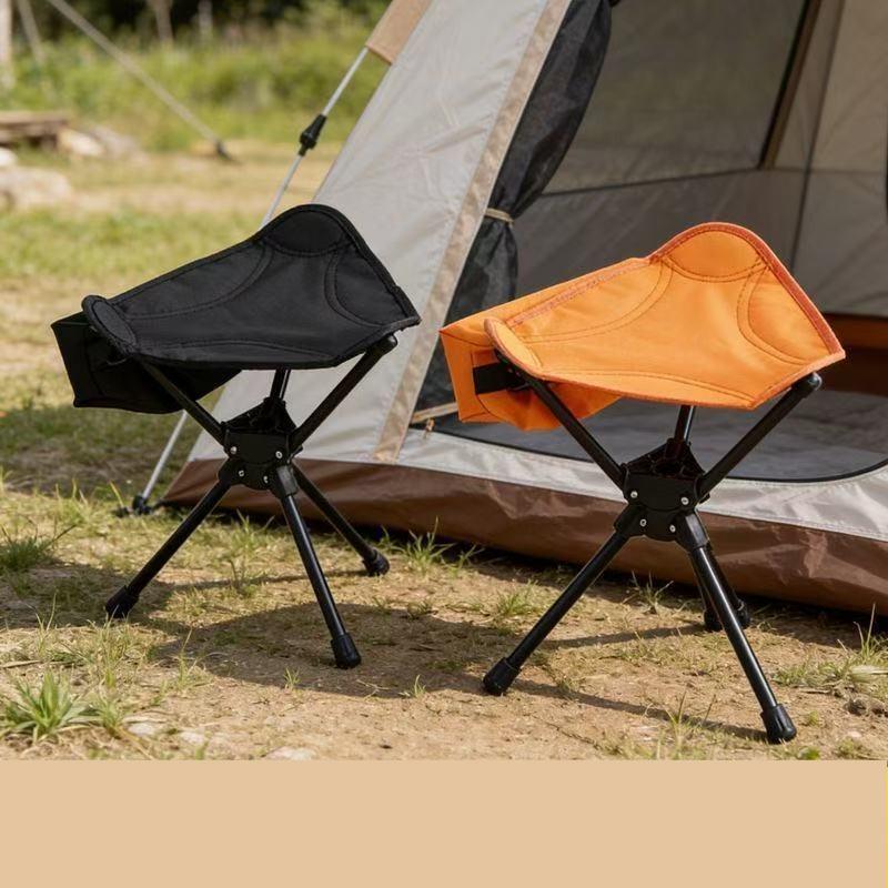 1pcs Multi-scenario Application Ultralight Portable Folding Stool Compact Outdoor Three Legged Stool 360° Rotation Picnic Fishing Camping Stool