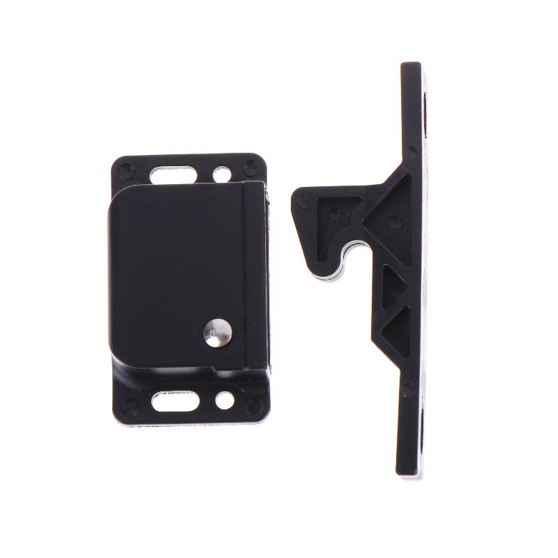 1 2 4er Set Push-Open Federhaken Schloss Schnalle Türfang ohne Griff Touch-Riegel für Küchen-Badezimmer-Schranktüren DIY Zubehör