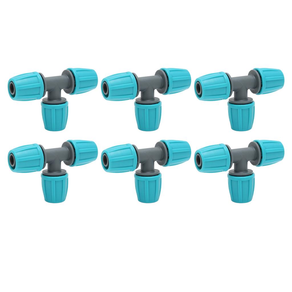 20PCS 16mm Tee Pipe Connector PE Irrigation Tubing Tee for Greenhouses Gardens Agriculture 9.3x6CM