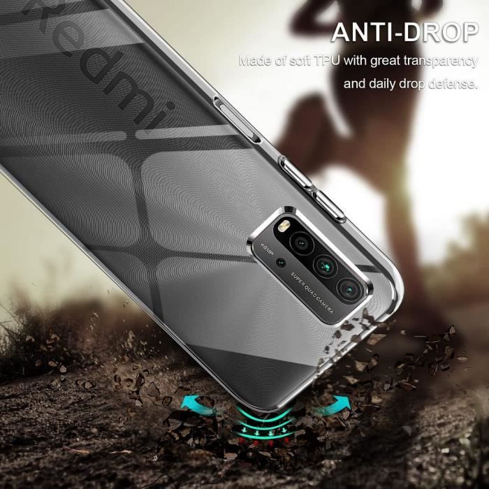 Protective Case - E.F.CONNECTION - Redmi 9T - Flexible - Transparent - Tempered Glass