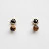 MERRYMOTIVE Black and Brown Gemstone Drop Earring