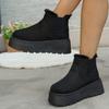 Foreign Trade Thick-soled Snow Boots for Women's Winter New Thickened and Velvet Fashion Warm One-pedal Short Boots Cotton Shoes for Women
