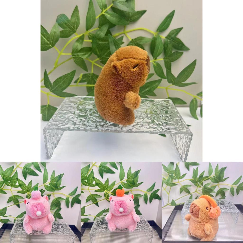 Charming Capybara Plush Keychain With Soft Fabric And Unique Colorful Styles