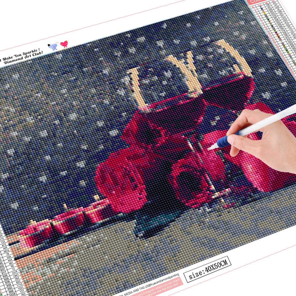 

DIY Алмазная картина Роза 5D Алмазная картина вино Вышивка крестиком Полный рукоделие Домашний декор 20*30 cm