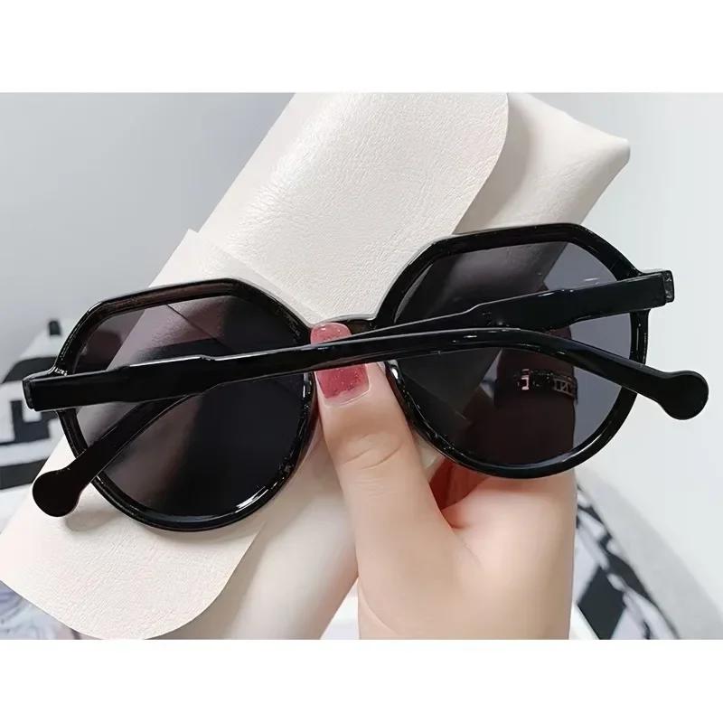 2pcs Women'S Vintage Minimalist Round Fashion Glasses Cute Candy Color Decoration