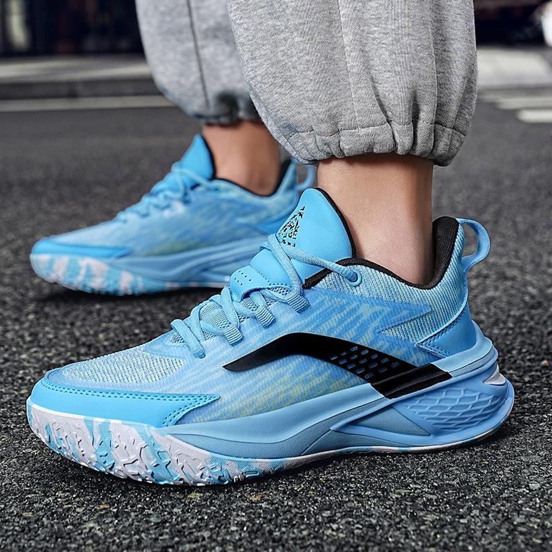 Friction Sound Luminous Trend Actual Combat Basketball Shoes Men and Women Wear-resistant Non-slip Thick-soled Breathable Couple Casual Sports Shoes