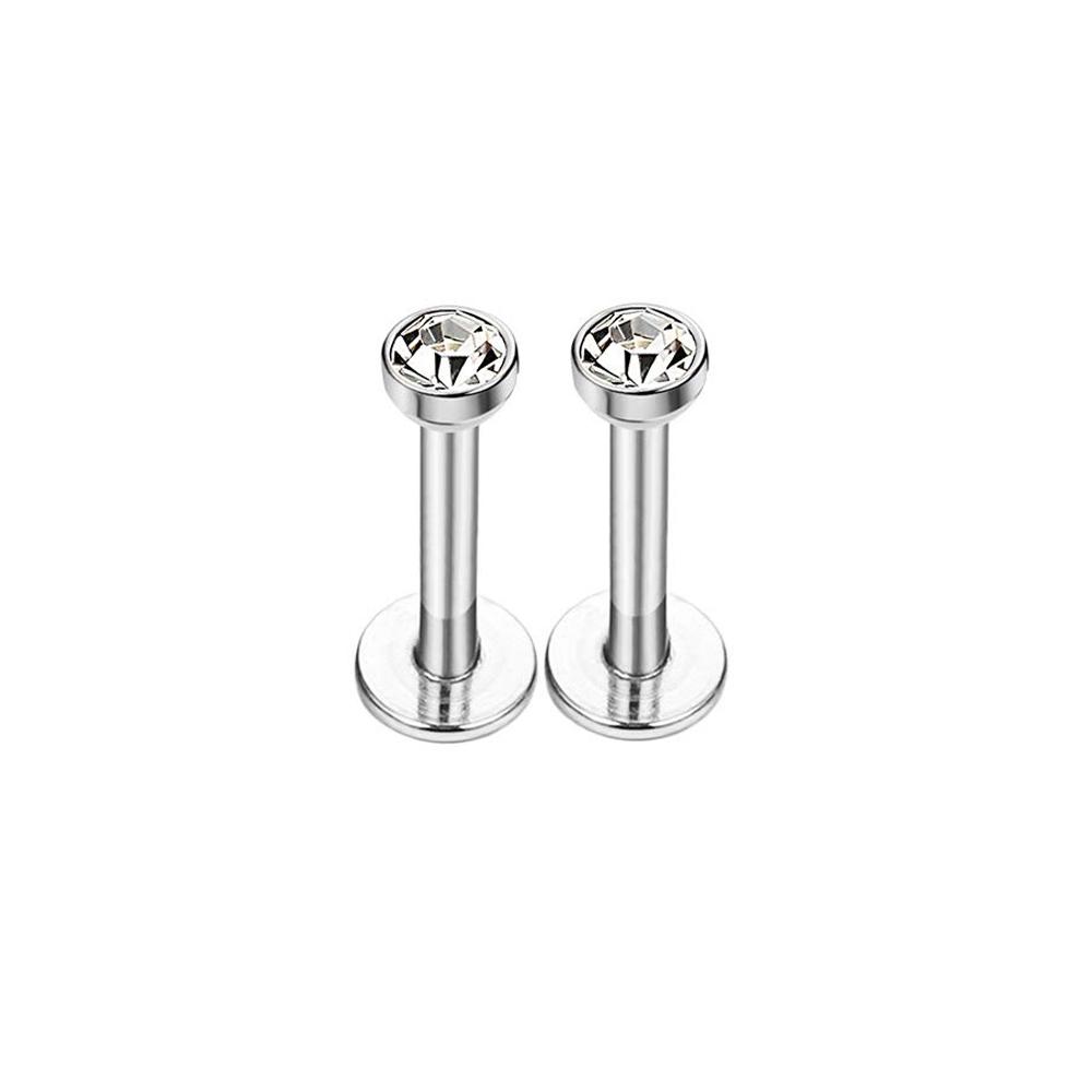Pairs Stainless Steel Flatback Tragus Stud Earrings for Men Women Screwback Cartilage Helix Barbell Piercing Earrings Stud Set