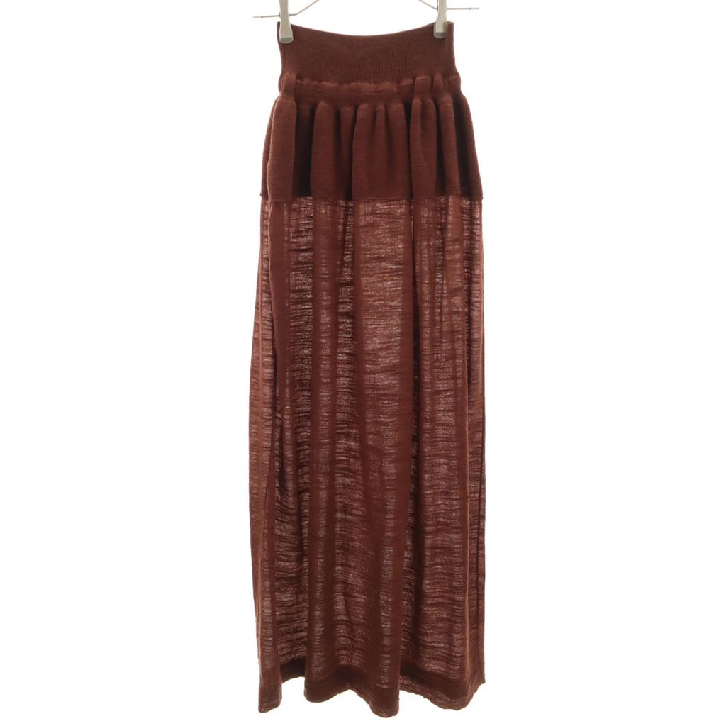 Lemaire Made In Italy Knit Long Skirt S Brown Women Used