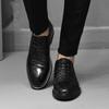 Men’s Lace-up Casual Leather Shoes Brand Comfort Slip On Formal Business Loafers Men Crocodile Pattern Black Male Driving Shoes