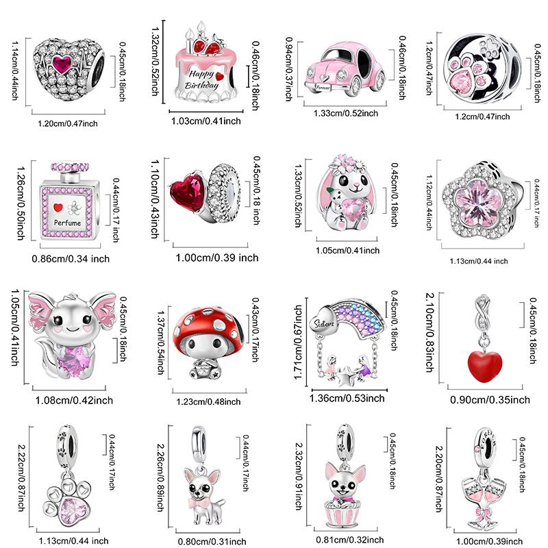 Copper Aid Bag Love Bag Chilli Rose Bear Mushroom Charm Pendant For Bracelets Diy Women'S High Quality Jewelry